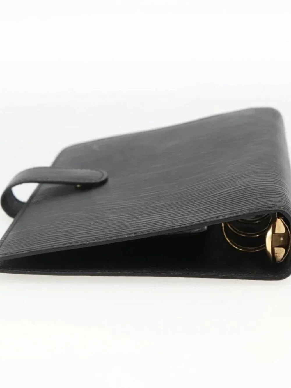 LOUIS VUITTON Epi Agenda MM Day Planner Cover Black R20042 LV Auth BA11324